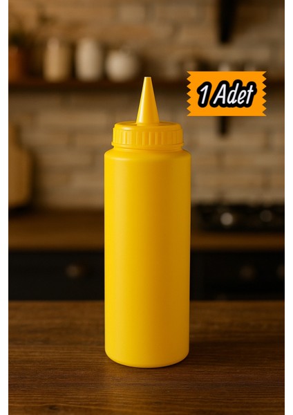 1 Adet - 500 Ml. Fişek Sosluk Yağdanlık Sarı Ketçap Mayonez Sıkma Şişe Sos ve Yağ Dağıtıcıları