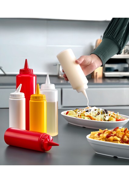 1 Adet - 500 Ml. Fişek Sosluk Yağdanlık Sarı Ketçap Mayonez Sıkma Şişe Sos ve Yağ Dağıtıcıları fiyatları