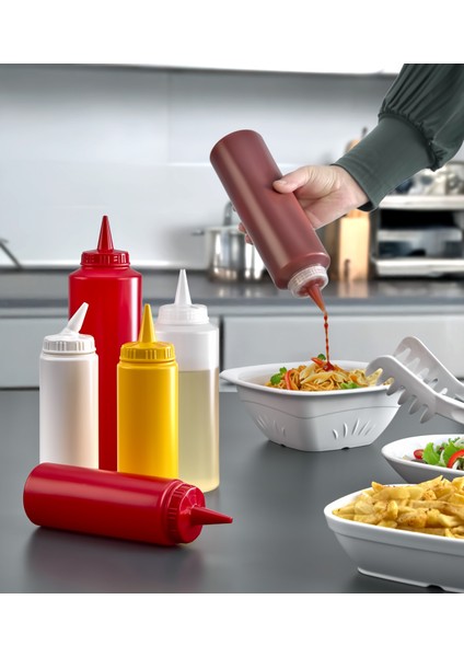 1 Adet - 500 Ml. Fişek Sosluk Yağdanlık Sarı Ketçap Mayonez Sıkma Şişe Sos ve Yağ Dağıtıcıları indirimleri