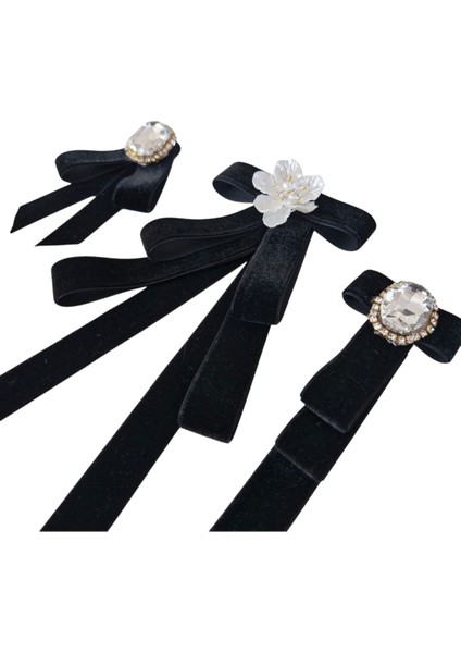 3 Lü Kadife Broş Set,yaka Iğnesi, Yaka Cicegi ,gül Broş