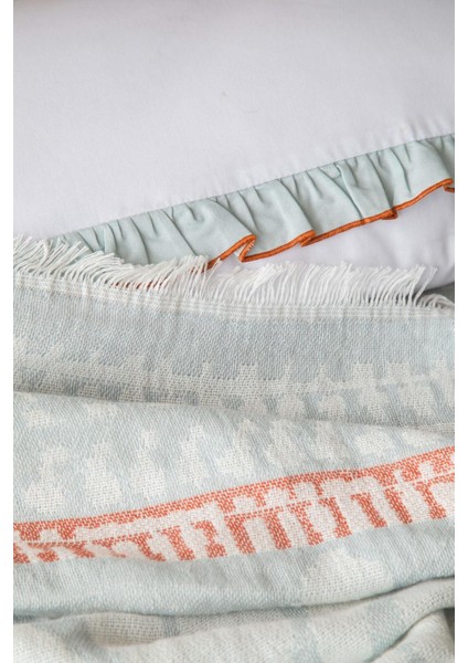 Çift Kişilik Pamuk Yatak Örtüsü Seti Zest Mavı - Yatak Ortusu Set fiyatları