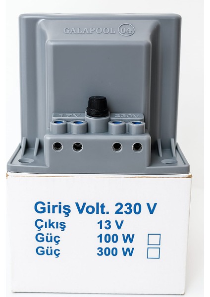 Havuz Aydınlatma Trafosu / 230 V Giriş / 13 V Çıkış / 100W''