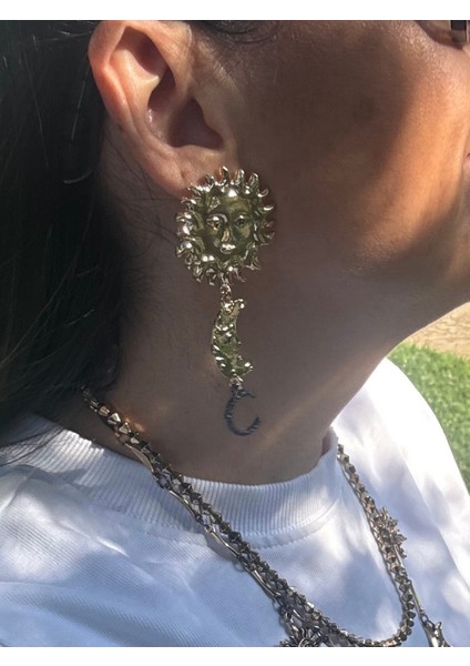 Zr Modeli Güneş Ay Küpe fiyatları