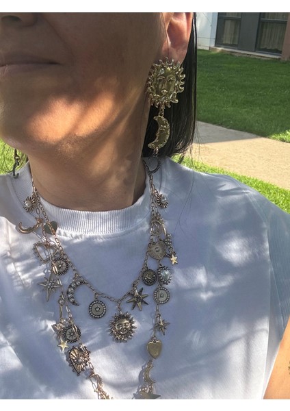 Zr Modeli Güneş Ay Küpe modelleri