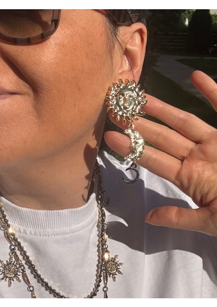 Zr Modeli Güneş Ay Küpe fırsatları