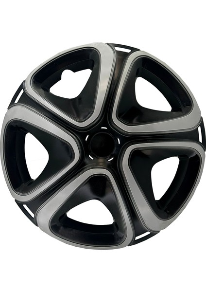 Citroen Berlingo Jumper Jumpy 16" Inç Uyumlu 4 Adet 1 Takım Gri Siyah Jant Kapağı
