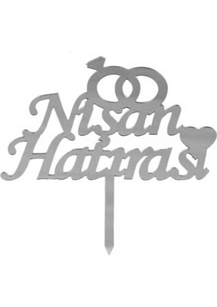 Nişan Hatırası Pleksi Pasta Süsü