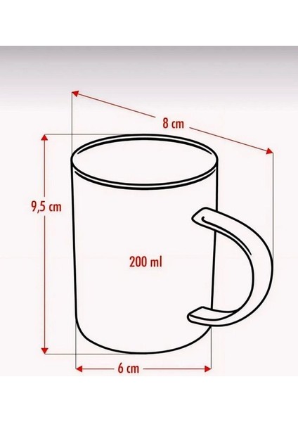 3 Lü Borosilikat Isıya Dayanıklı Cam Bardak 200 ml