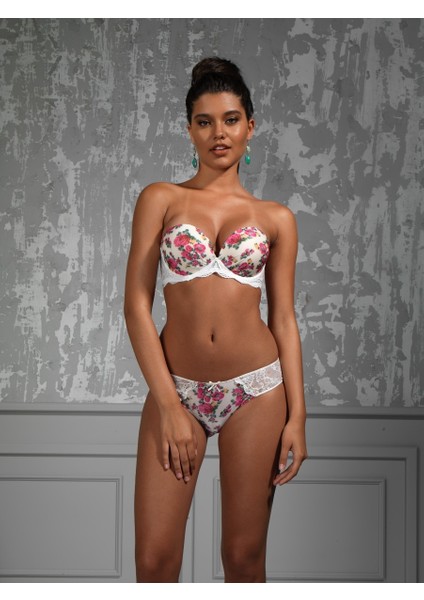 Gardenia Big Size Plunge Bra, Ekru Konforlu ve Şık Sütyen