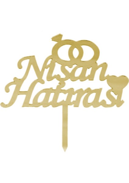 Nişan Hatırası Pleksi Pasta Süsü
