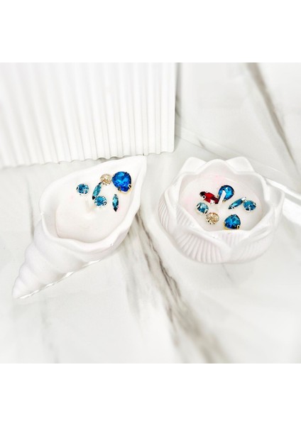 2 Li Kristal Taşlı Özel Tasarım %100 Doğal Soya Wax Mum