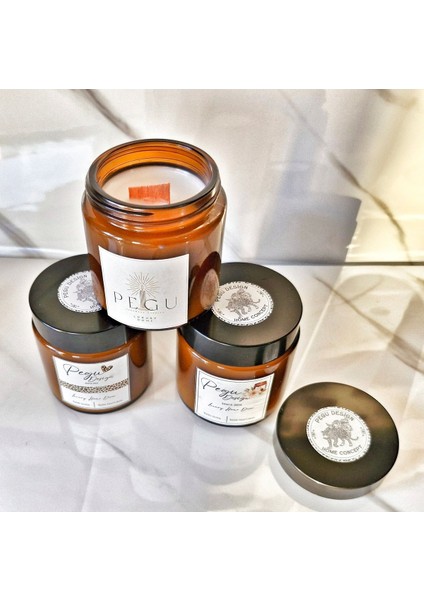 Lux Home 3'lü Set Amber Kavanoz Soya Wax Kokulu Doğal Mum fiyatları
