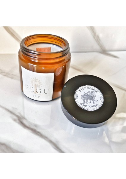 Lux Home 3'lü Set Amber Kavanoz Soya Wax Kokulu Doğal Mum fırsatları