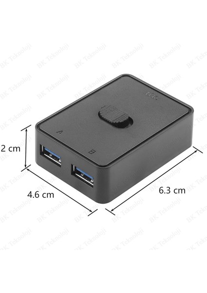 USB 3.0 2 Port Kvm Switch Çift Yönlü 1 Giriş 2 Çıkış - 2 Giriş 1 Çıkış