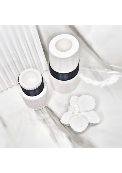 Lux Home 3 Lü Set , Kristal Taşlı Ari Figürlü Mumluk , Şamdan Set