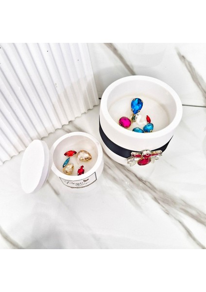 2 Li Arı Figürlü Kristal Taşlı Özel Tasarım %100 Doğal Soya Wax Mum modelleri