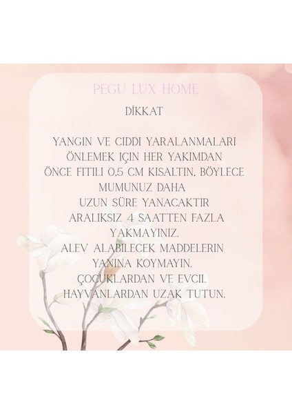 Lux Home Çiçek Bahçesi Serisi LOTUS,%100 Soya Wax Mum