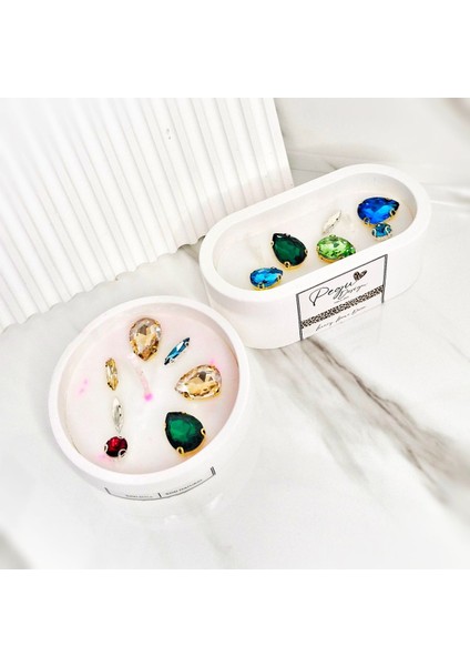 2 Li Kristal Taşlı Özel Tasarım %100 Doğal Soya Wax Mum fiyatları