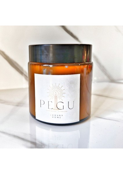 Lux Home Amber Kavanoz %100 Doğal Soya Wax Mum