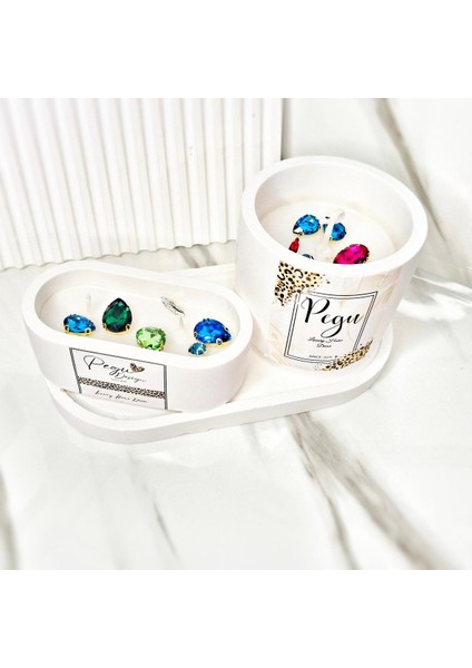2 Li Kristal Taşlı Özel Tasarım %100 Doğal Soya Wax Mum fiyatları