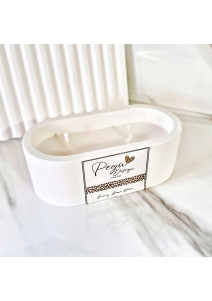 Lux Home %100 Doğal Soya Wax Mum , Oval Kavanoz Mum