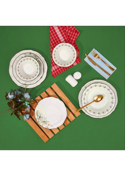 Kitchen Greeny 24 Parça Yemek Takımı - Renkli