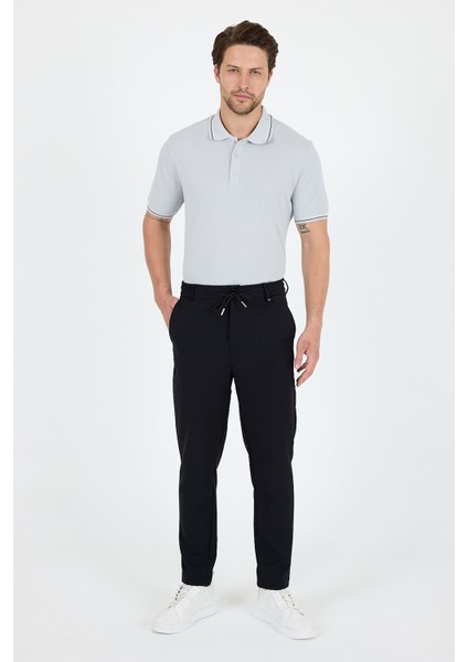 Erkek Duble Kumaş Düz Paça Rahat Kalıp, Cepli, Günlük ve Spor Şık Eşofman Altı Jogger PANTOLON-3667