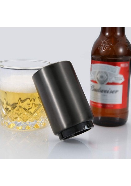 Sicco - Otomatik Basmalı Şişe Kapak Açacağı Multi Fonksiyonel Hızlı Meşrubat Soda Kapağı Uzun Ömürlük