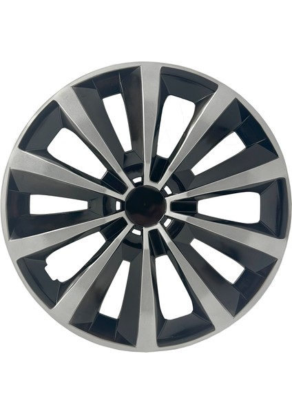 Fiat Doblo Fiorino 14" Inç Uyumlu 4 Adet 1 Takım Gri Siyah Jant Kapağı