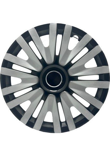Toyota Yaris Avensis Aygo 14" Inç Uyumlu 4 Adet 1 Takım Gri Siyah Jant Kapağı