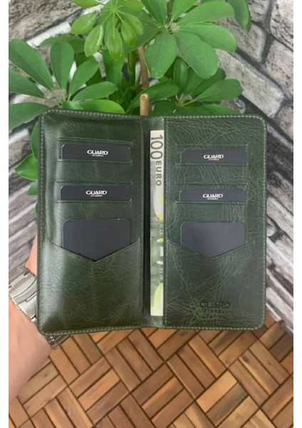 Hakiki Deri Antik Yeşil Telefon Girişli Erkek Portföy Cüzdan (T1506) modelleri