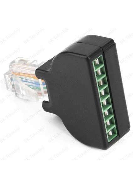 RJ45 8-Pin Vida Terminal Adaptörü RJ45 To Screw Terminal Adapter