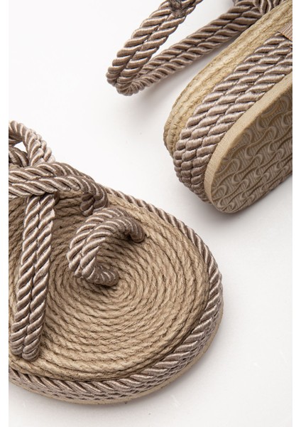 Bless Kadın Vizon Günlük Rahat Taban Hasır Sandalet Terlik fırsatları