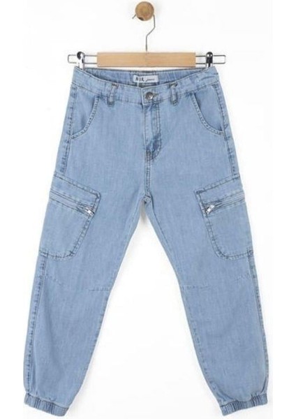 Çocuk Esnek Ince Kumaş Paçası Lastikli Kot Pantolon modelleri