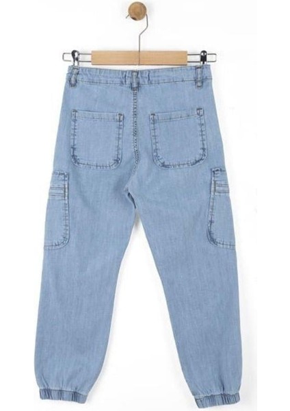 Çocuk Esnek Ince Kumaş Paçası Lastikli Kot Pantolon indirimleri