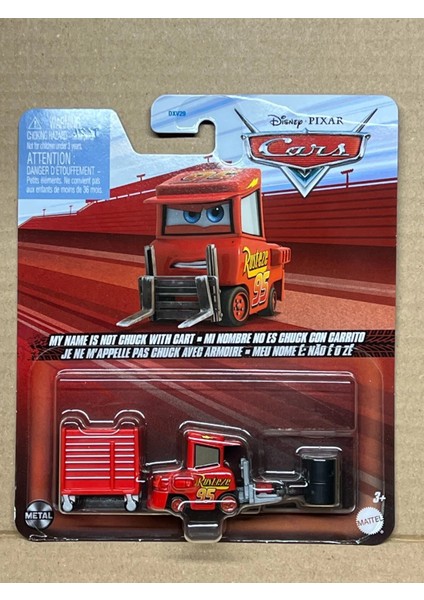 Disney Pixar Cars My Name Is Not Chuck With Cart Diecast Metal Araba Figürü