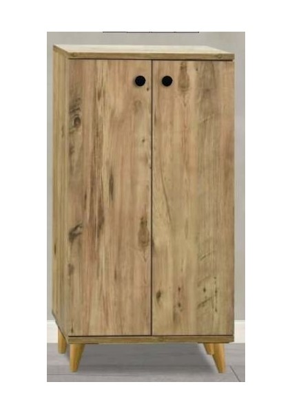 2 Kapılı Çam Orta Boy Çok Amaçlı Ayakkabılık Dolap