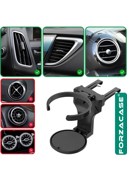 Havalandırma Montajlı Araç Içi Katlanabilir Bardak Şişe Biberon Içecek Tutucu - FC1079 fırsatları