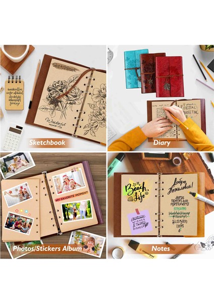 Özel El Yapımı Deri Kapaklı Eskitme Sayfa Defter & Özel Kalem Hediyeli – Vintage Nostaljik Günlük, Anı, Hatıra, Ajanda Özel Gün Hediyesi fiyatları
