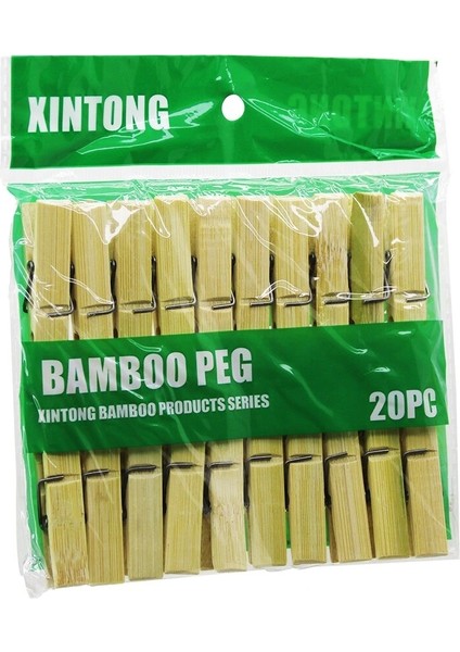 20PCS Ahşap Bambu Mandal