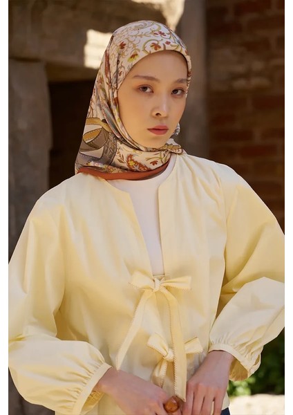 Turuncu Ed Scarf Glaze Mistral Desen Eşarp