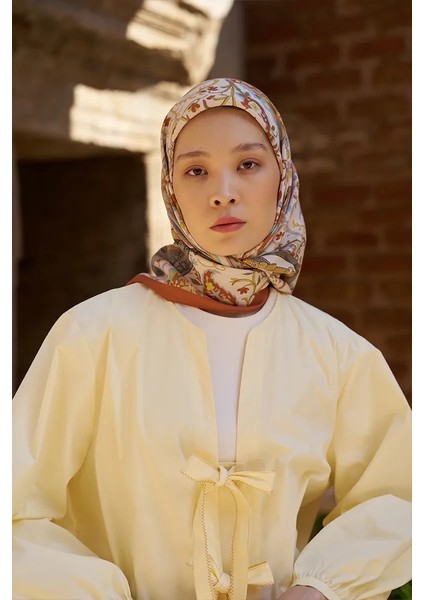Turuncu Ed Scarf Glaze Mistral Desen Eşarp