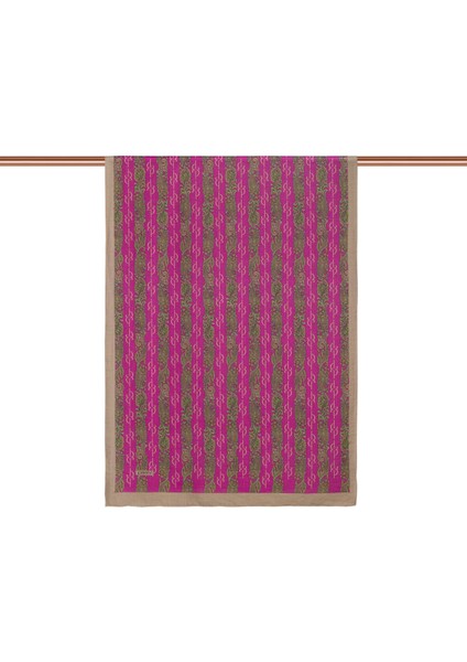 Fuşya Ipekevi Dört Mevsim Tensel Şal 2891