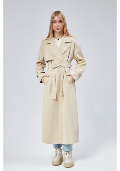 Oversize Rüzgarlık Detaylı Trençkot modelleri