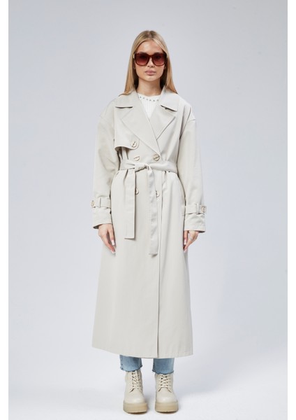 Oversize Rüzgarlık Detaylı Trençkot