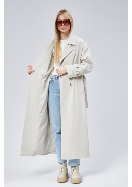 Oversize Rüzgarlık Detaylı Trençkot
