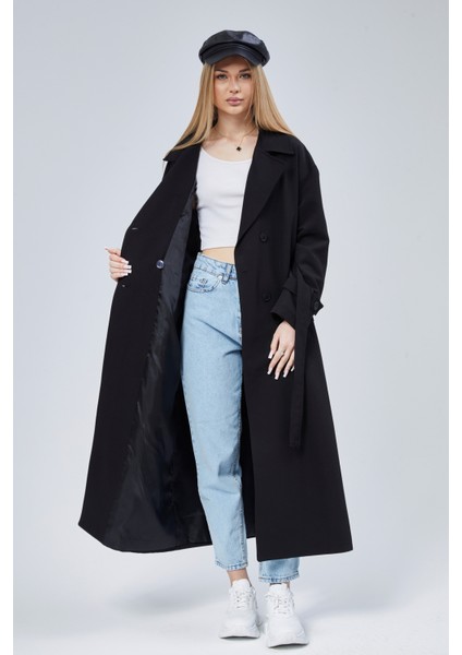 Oversize Rüzgarlık Detaylı Trençkot