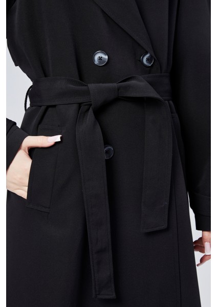 Kadın Oversize Astarlı Trençkot