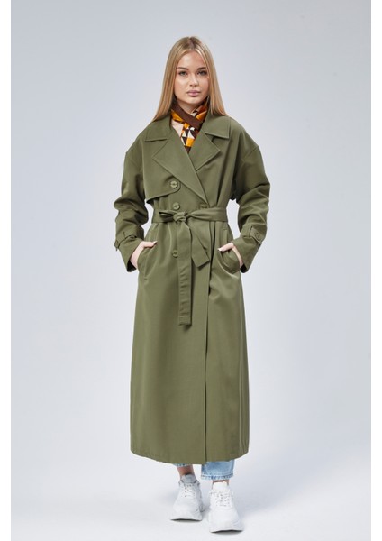 Oversize Rüzgarlık Detaylı Trençkot