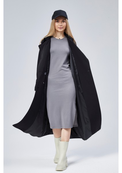 Kadın Oversize Kuşaklı Trençkot